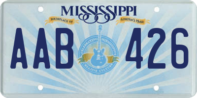 MS license plate AAB426