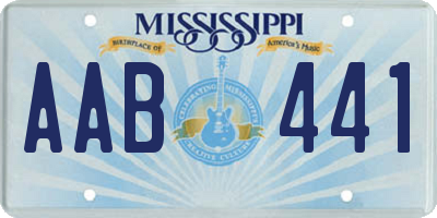 MS license plate AAB441