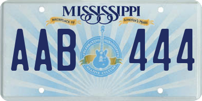 MS license plate AAB444