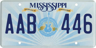 MS license plate AAB446