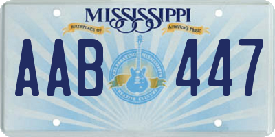 MS license plate AAB447