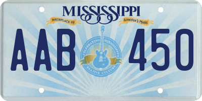 MS license plate AAB450