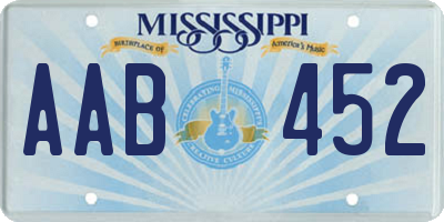 MS license plate AAB452