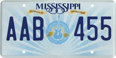 MS license plate AAB455