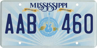 MS license plate AAB460