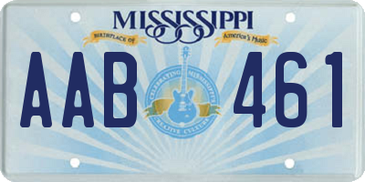 MS license plate AAB461