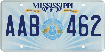 MS license plate AAB462