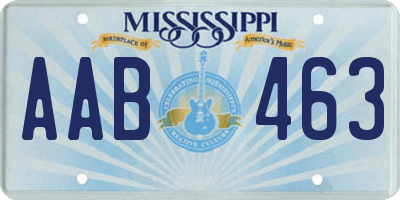 MS license plate AAB463