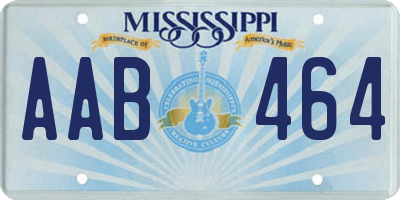 MS license plate AAB464