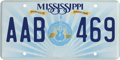 MS license plate AAB469