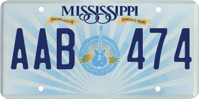 MS license plate AAB474