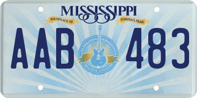 MS license plate AAB483