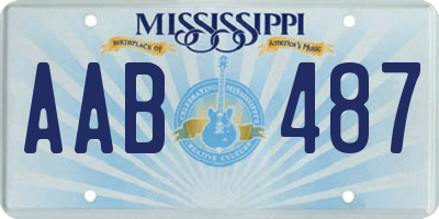 MS license plate AAB487