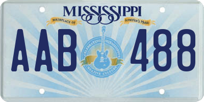 MS license plate AAB488