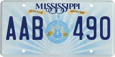 MS license plate AAB490