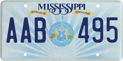 MS license plate AAB495