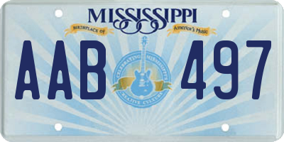 MS license plate AAB497
