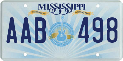 MS license plate AAB498