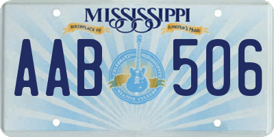 MS license plate AAB506