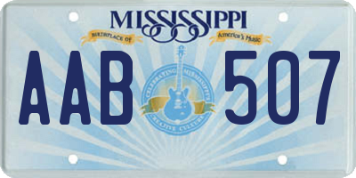 MS license plate AAB507