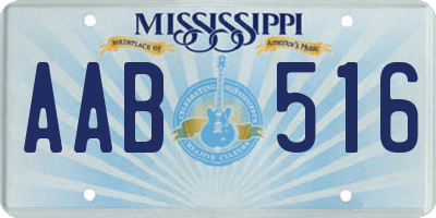 MS license plate AAB516