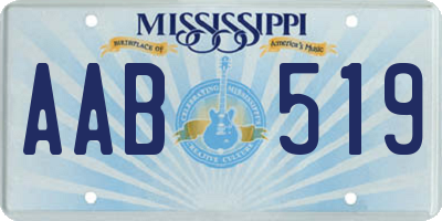 MS license plate AAB519