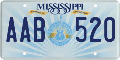 MS license plate AAB520