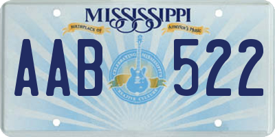 MS license plate AAB522