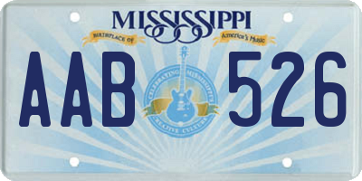 MS license plate AAB526