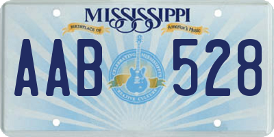 MS license plate AAB528