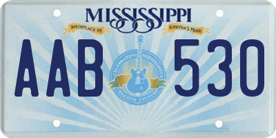 MS license plate AAB530