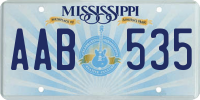 MS license plate AAB535