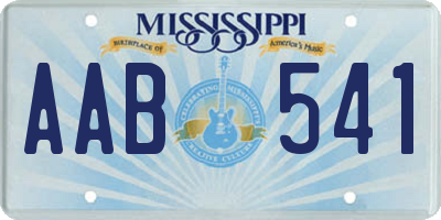 MS license plate AAB541