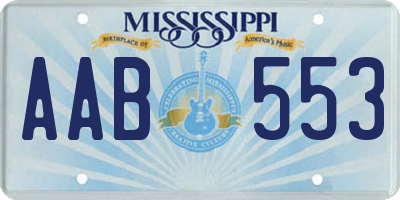 MS license plate AAB553