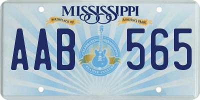 MS license plate AAB565