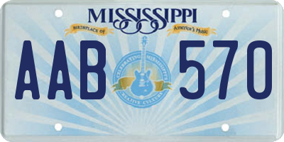 MS license plate AAB570