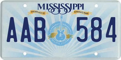 MS license plate AAB584