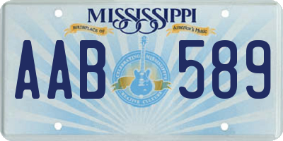 MS license plate AAB589