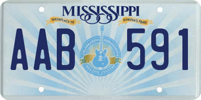 MS license plate AAB591