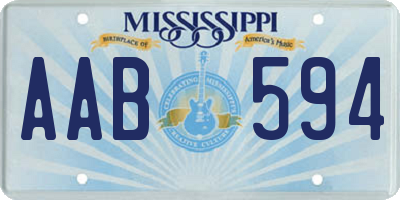 MS license plate AAB594