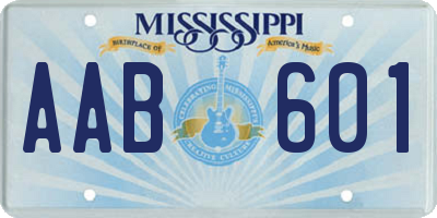 MS license plate AAB601