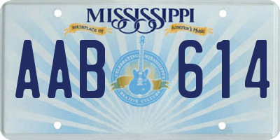 MS license plate AAB614
