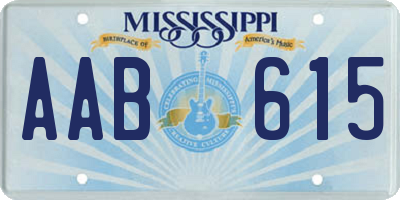 MS license plate AAB615