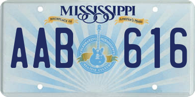 MS license plate AAB616