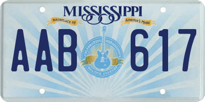 MS license plate AAB617