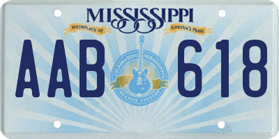 MS license plate AAB618
