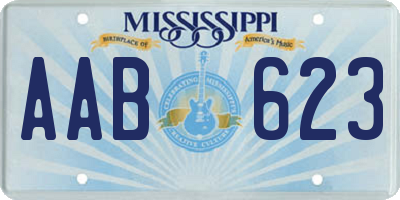 MS license plate AAB623