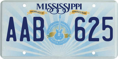 MS license plate AAB625