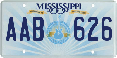 MS license plate AAB626