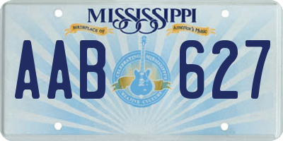 MS license plate AAB627